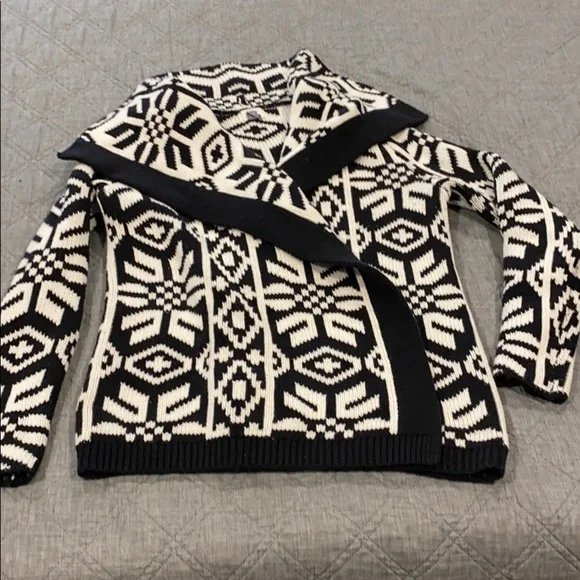 Oversized Chunky Sweater Jacket Shacket Tribal - Picture 12 of 14